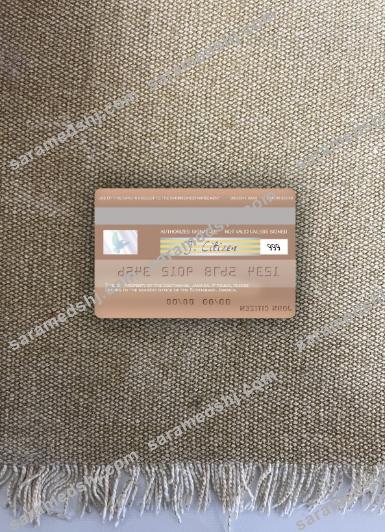 Jamaica Scotiabank visa debit card photolook back